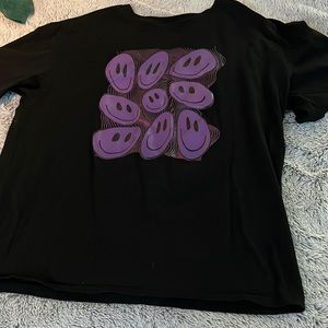 shein purple smiley face size small shirt